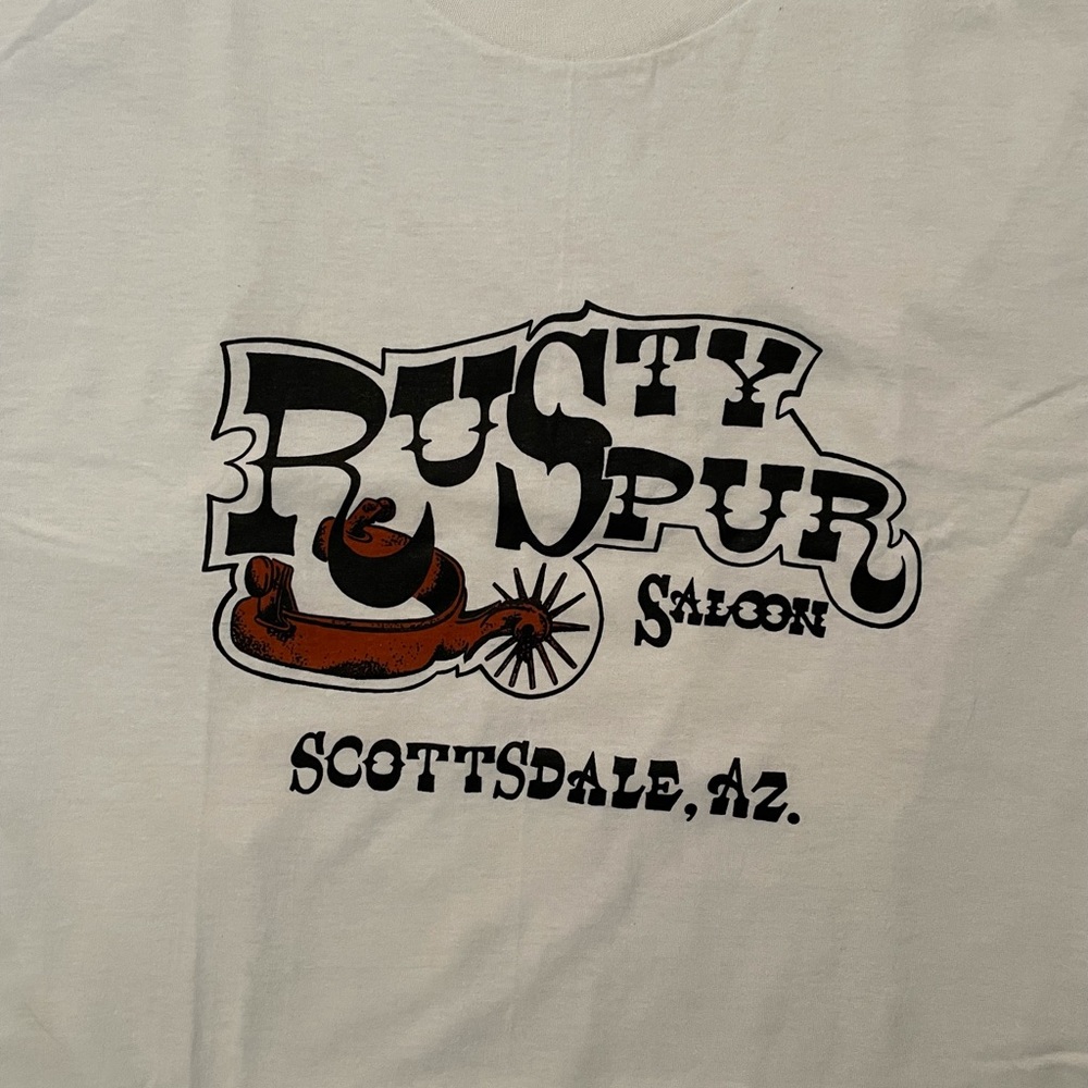 VINTAGE RUSTY SPUR SALOON SCOTTSDALE AZ TEE SHIRT XL NEVER WORN